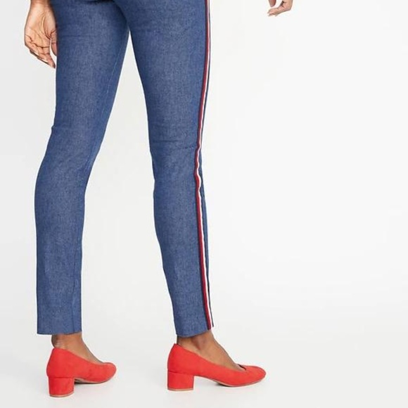 Mid-Rise Pixie Side-Stripe Ankle Pants for Women - Picture 4 of 4